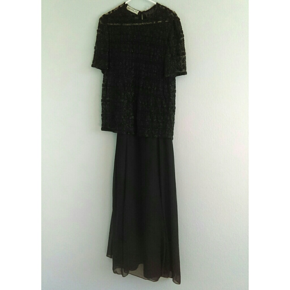 Beaded 2 piece Unique Elegant Dress